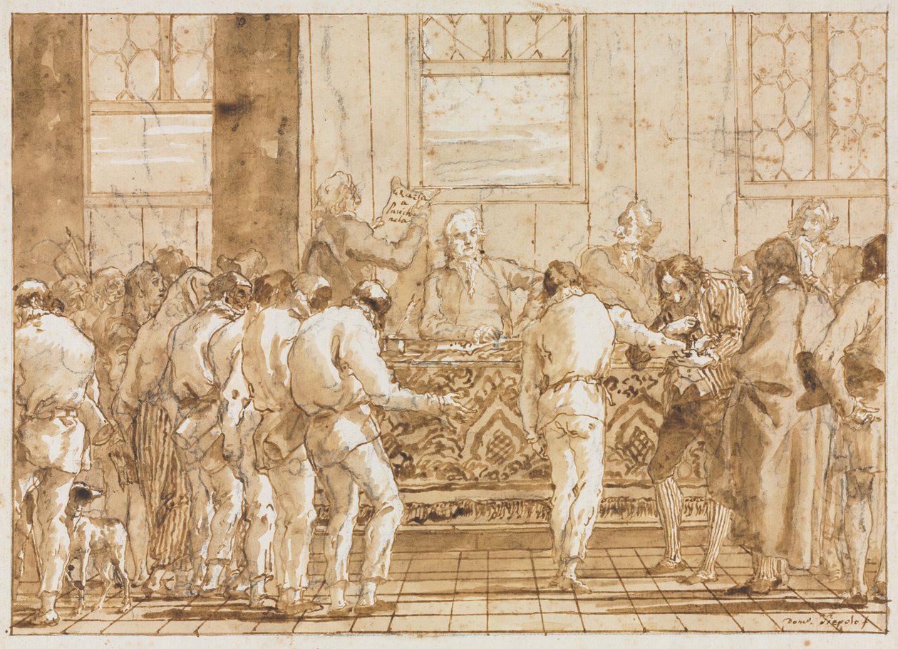 A tárgyalás, 1790-es évek. alkotó: Giovanni Domenico Tiepolo