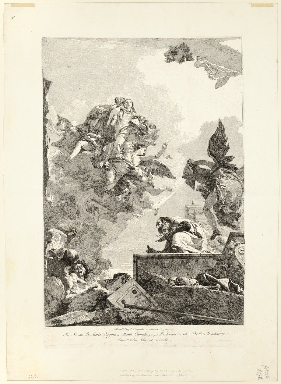 A Szűzanya megjelenik Szent Simon Stockban alkotó: Giovanni Domenico Tiepolo