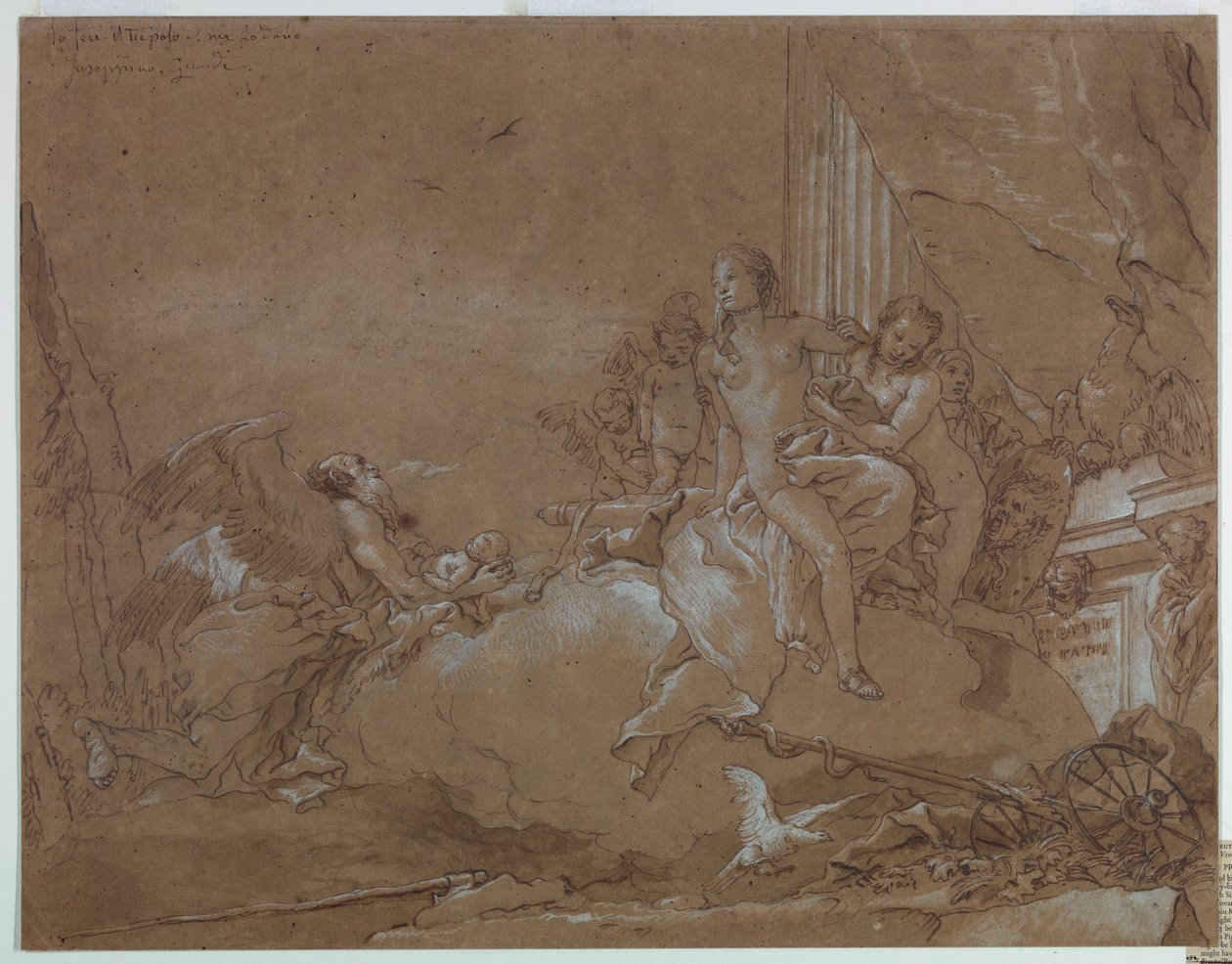 Idő (Chronos) Ámor rábízása Vénuszra alkotó: Giovanni Domenico Tiepolo