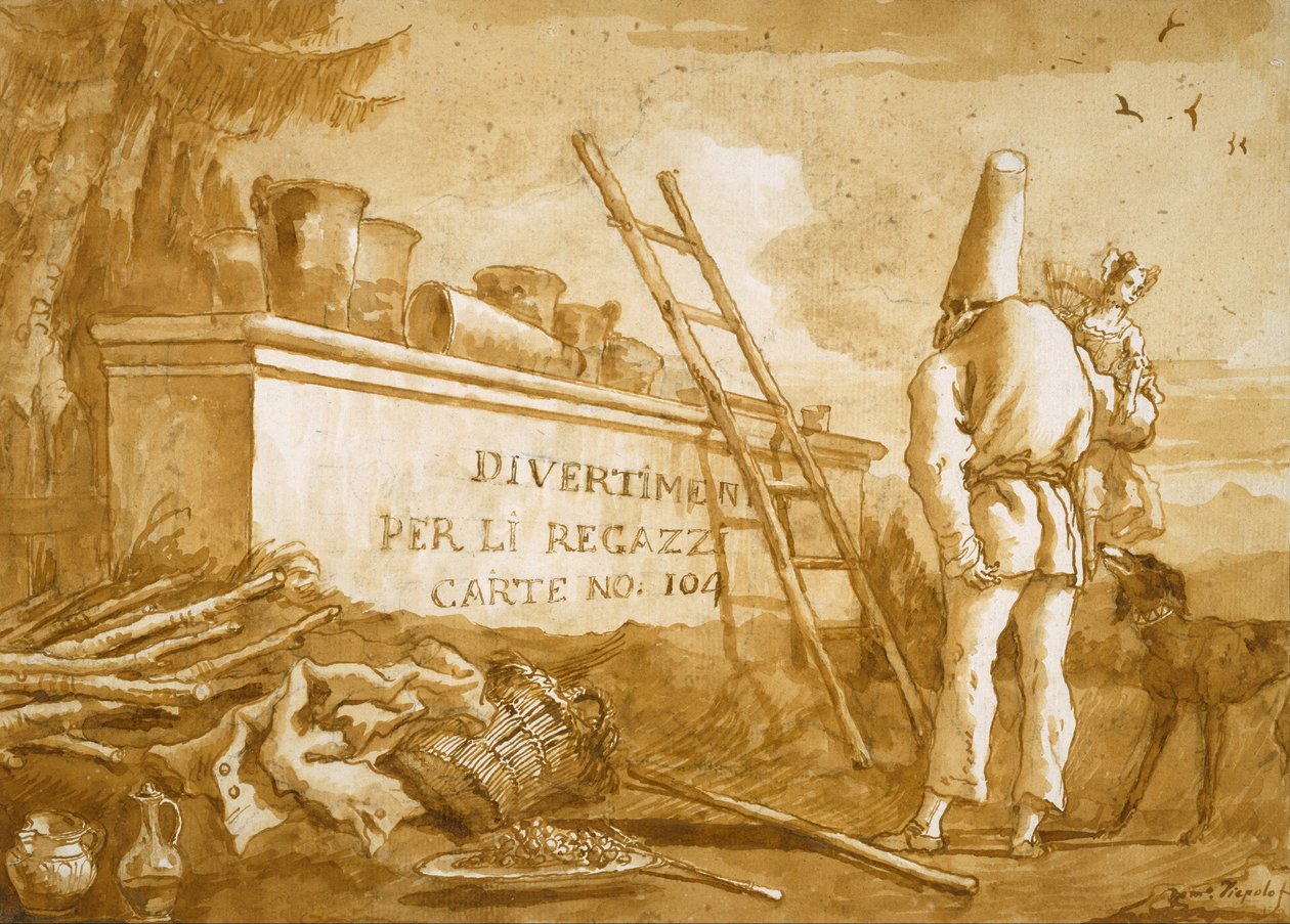 A Punchinello sorozat címlapja alkotó: Giovanni Domenico Tiepolo