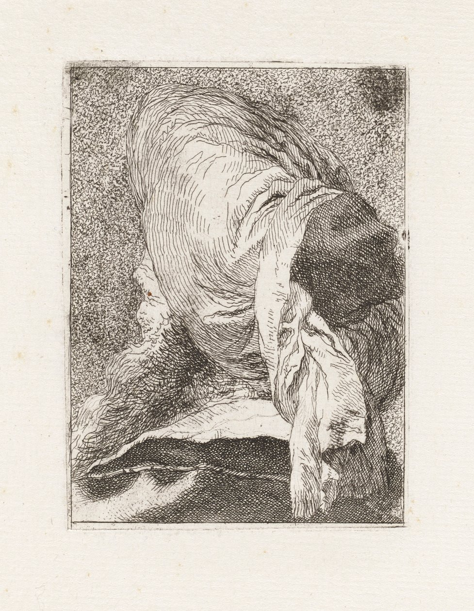 Török hátulról nézve, a Raccolta di Teste-ből (Fejgyűjtemény) alkotó: Giovanni Domenico Tiepolo
