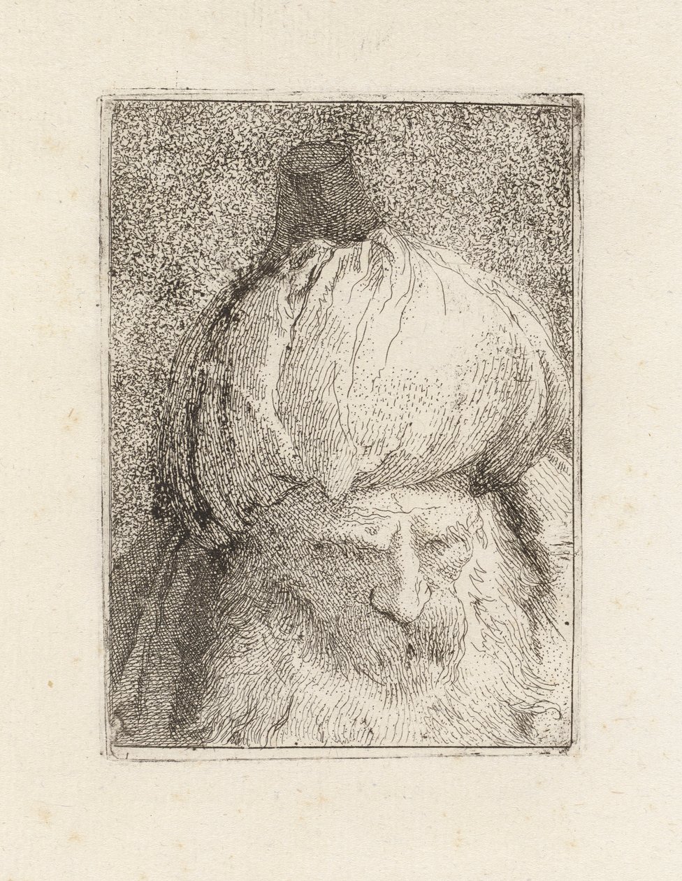 Török elölről nézve, a Raccolta di Teste-ből (Fejgyűjtemény) alkotó: Giovanni Domenico Tiepolo