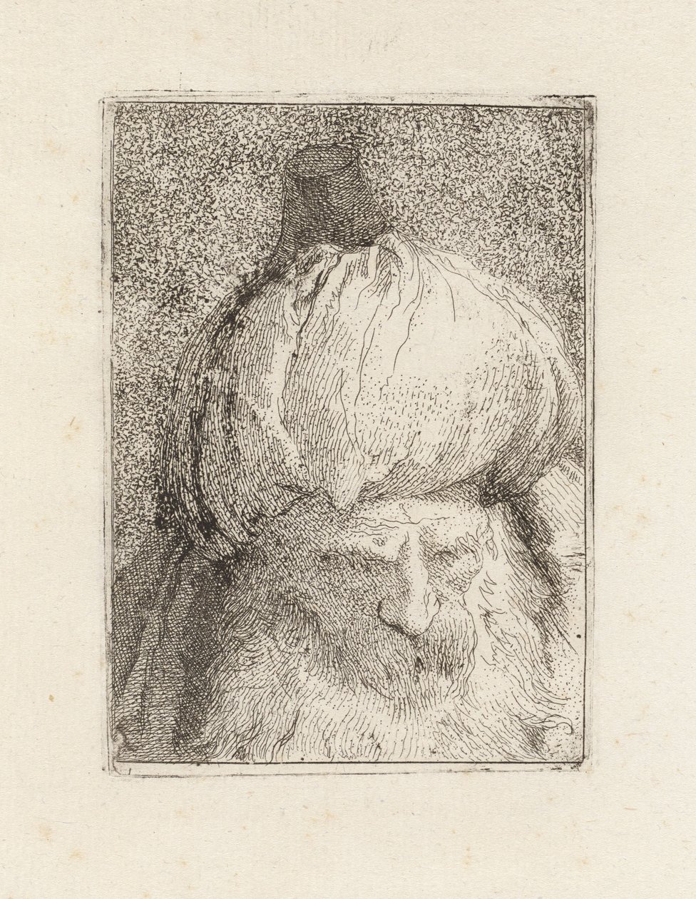 Szemből ábrázolt török, a Raccolta di Teste (Fejgyűjtemény) című sorozatból alkotó: Giovanni Domenico Tiepolo