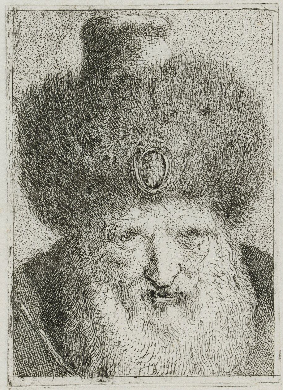 Török szőrmekalapos, a Raccolta di Teste-ből (Fejgyűjtemény) alkotó: Giovanni Domenico Tiepolo