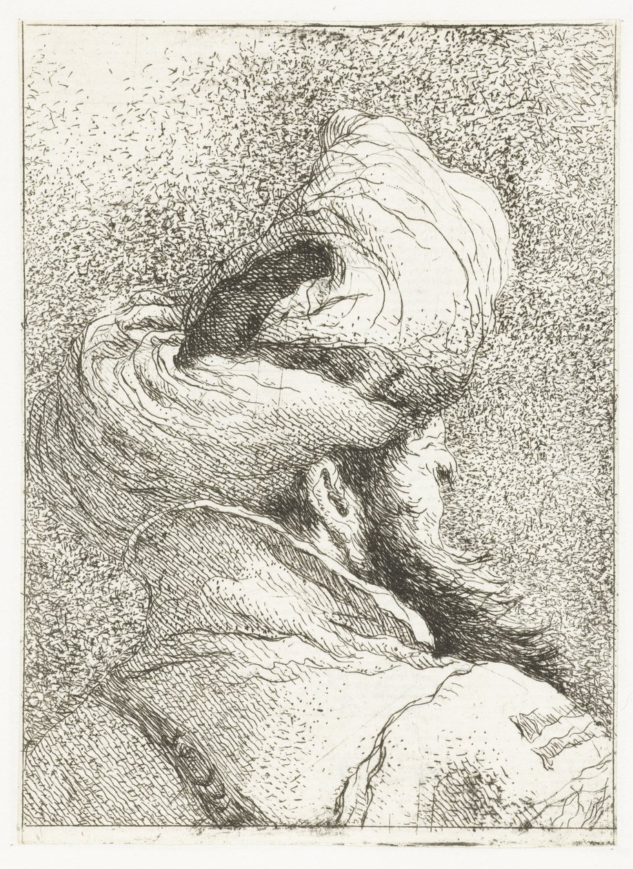 Török férfi turbánban alkotó: Giovanni Domenico Tiepolo