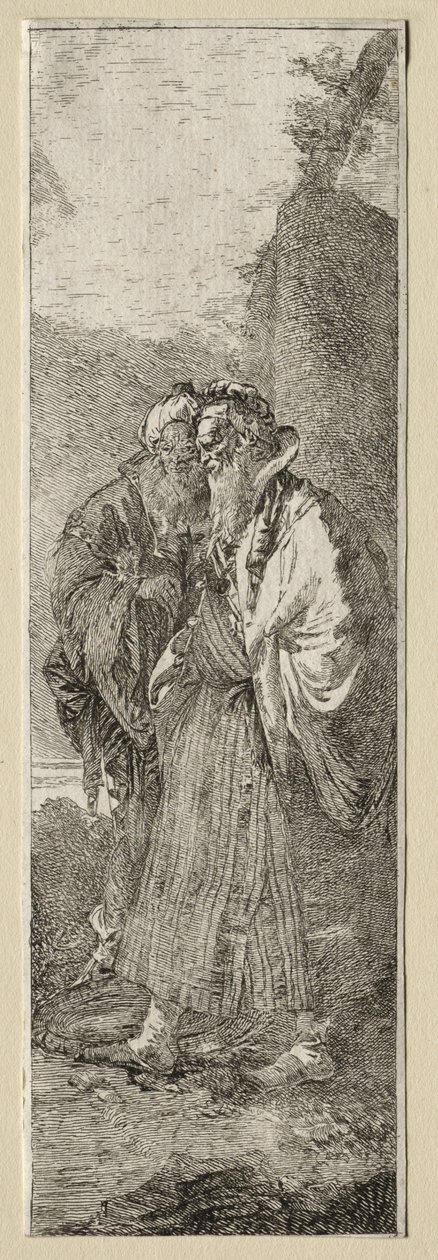 Két öreg egy tájban alkotó: Giovanni Domenico Tiepolo