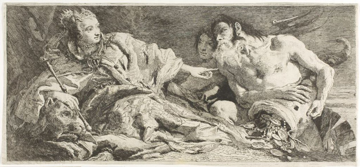 Velence Neptunusz hódolatának fogadása alkotó: Giovanni Domenico Tiepolo