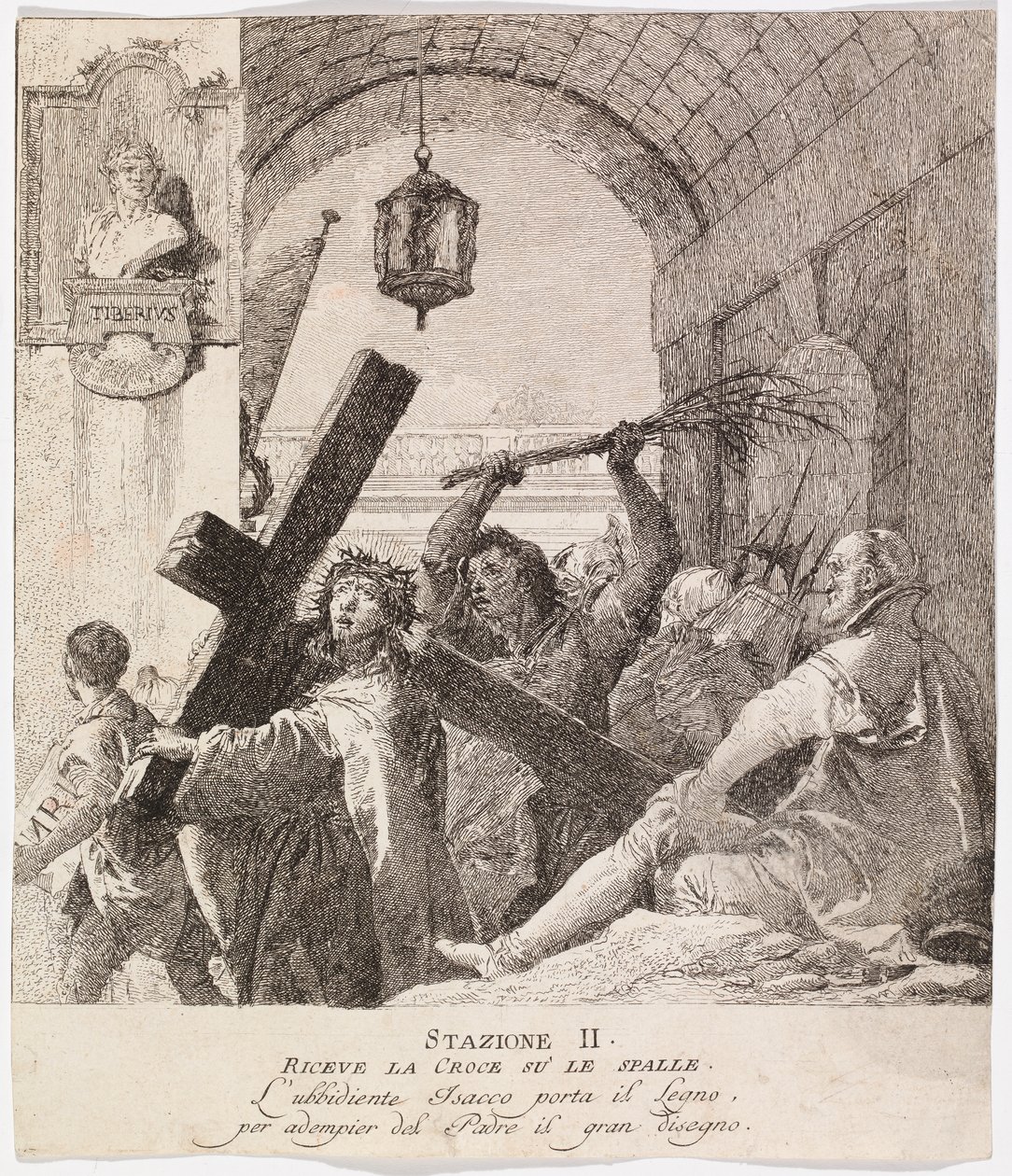 Via crucis - II. állomás. Jézus felveszi a keresztjét alkotó: Giovanni Domenico Tiepolo