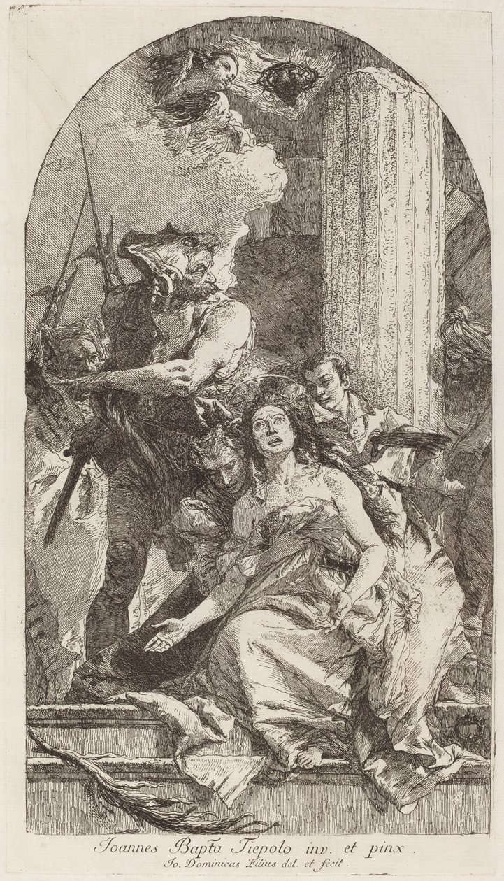 Szent Agatha mártíromsága alkotó: Giovanni Domenico Tiepolo after Giovanni Battista Tiepolo