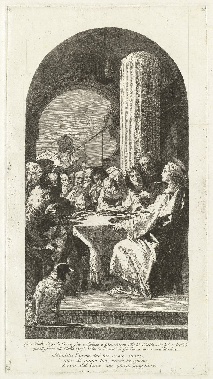 Az utolsó vacsora alkotó: Giovanni Domenico Tiepolo after Giovanni Battista Tiepolo