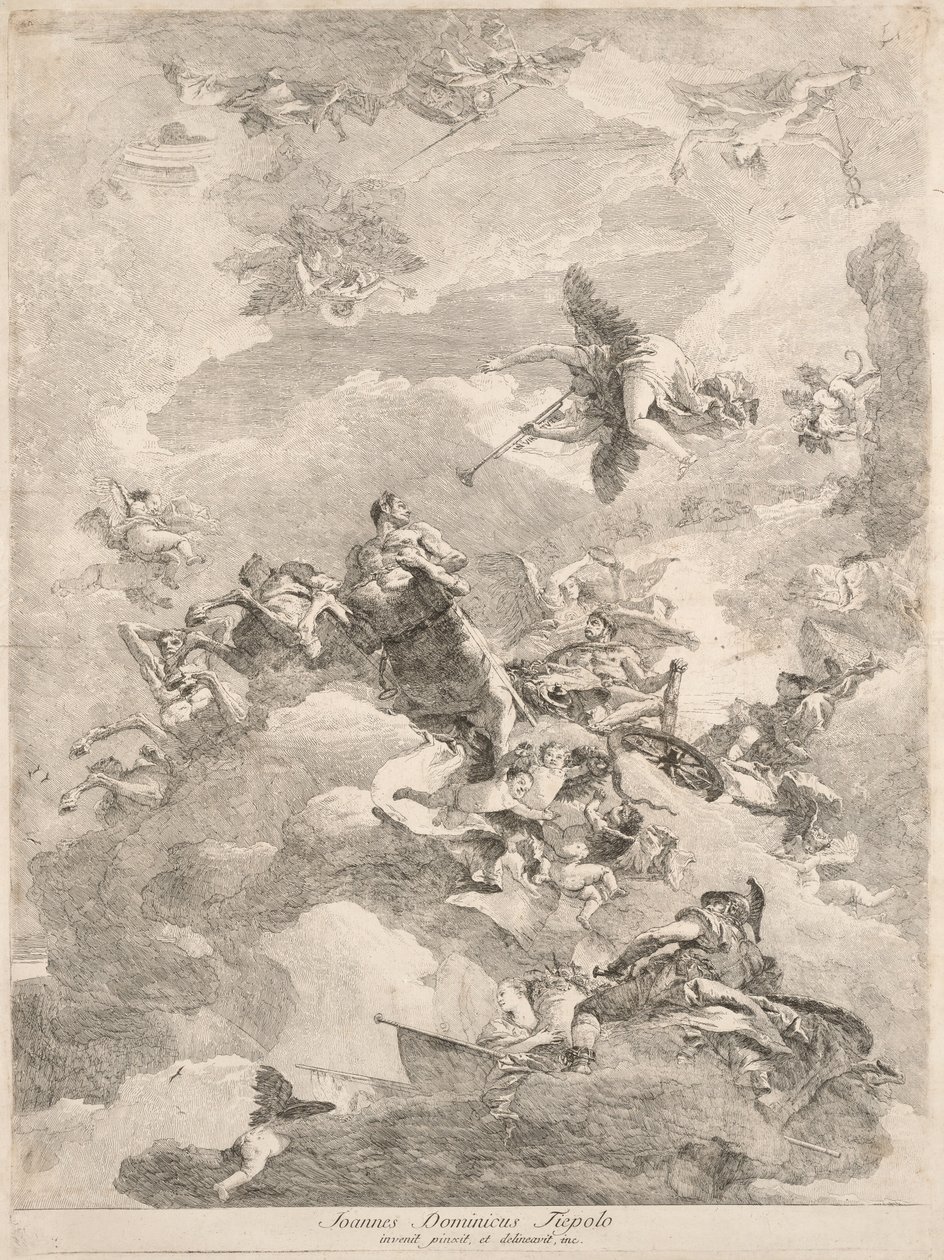 Herkules diadala alkotó: Giovanni Domenico Tiepolo after Giovanni Battista Tiepolo