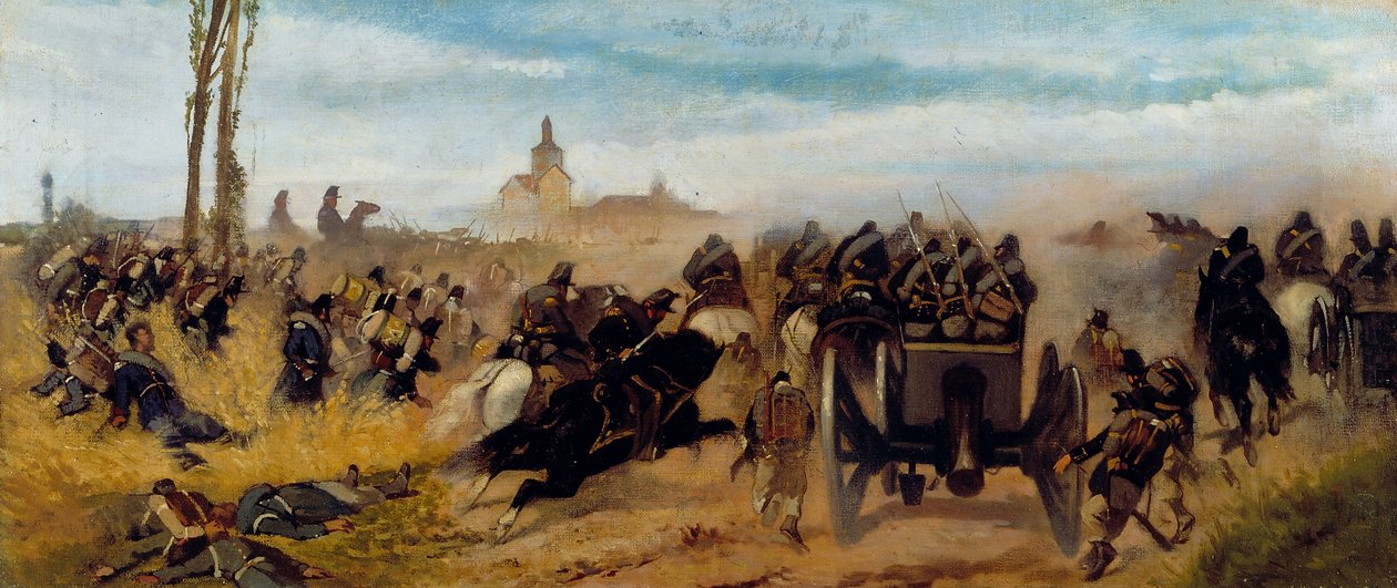A Felfedező Madonna elleni támadás epizódja, 1864 körül (olaj, vászon) alkotó: Giovanni Fattori