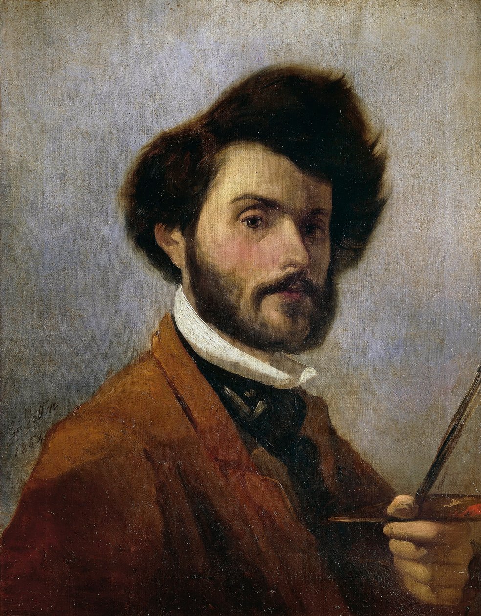 Olaszország, Firenze, Önarckép 29 évesen alkotó: Giovanni Fattori