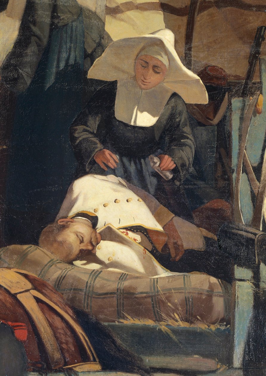 Olaszország, Firenze, Az olasz mező a magentai csata után, részlet alkotó: Giovanni Fattori