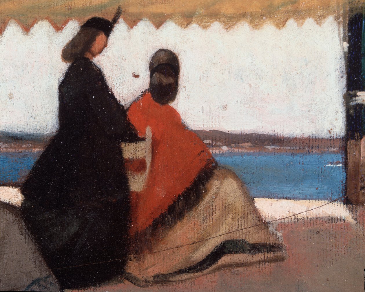La Rotunda de Palmieri (részlet) alkotó: Giovanni Fattori