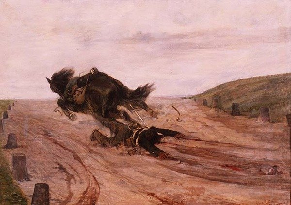 Az embert elkapta egy kengyel alkotó: Giovanni Fattori