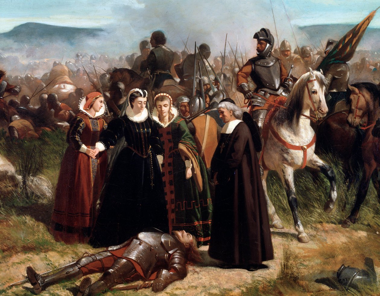 Mária skót királynő a Langside-i csatában harcolt 1568. május 13-án. részlet - Festmény alkotó: Giovanni Fattori