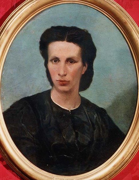 Biliotto asszony portréja alkotó: Giovanni Fattori