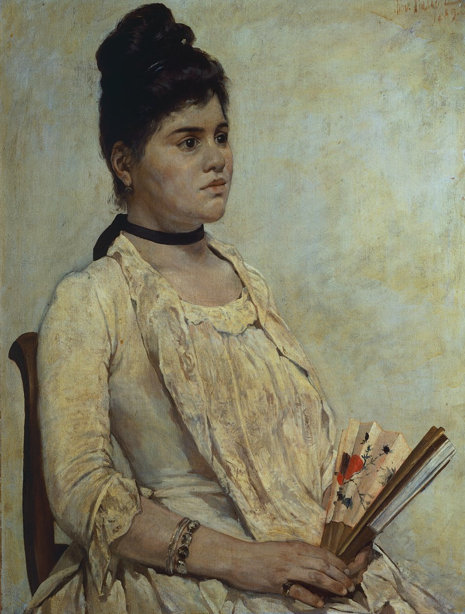 Giulia Marinelli mostohalányának portréja alkotó: Giovanni Fattori