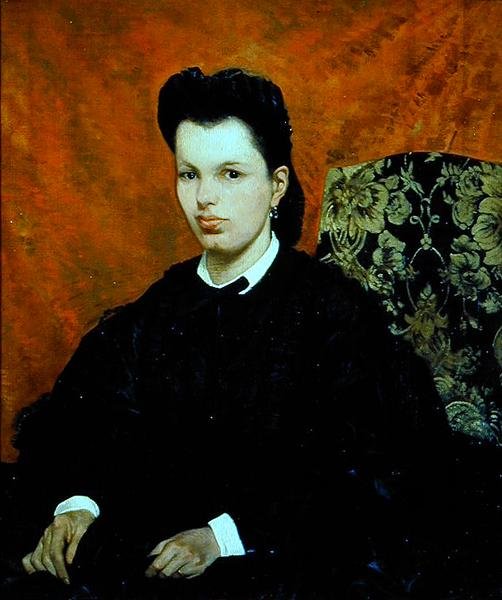 A művész első feleségének portréja (olaj, vászon) alkotó: Giovanni Fattori
