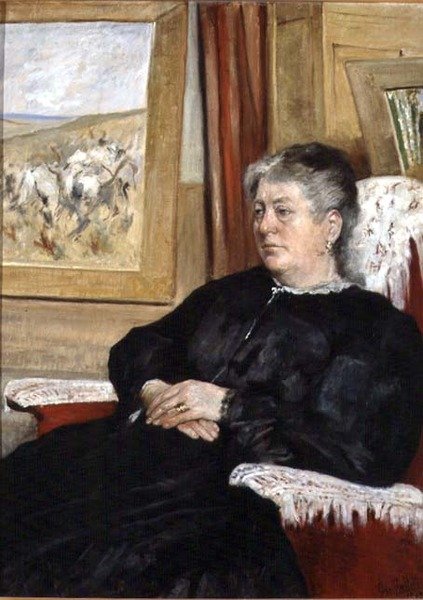 A művész feleségének portréja alkotó: Giovanni Fattori