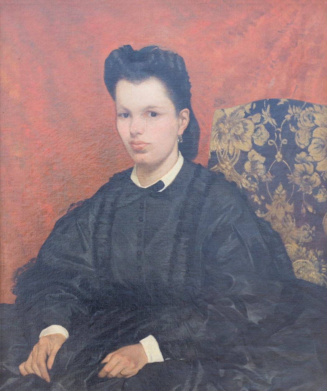 Az első feleség portréja, c. 1865, Giovanni Fattori (festmény) alkotó: Giovanni Fattori