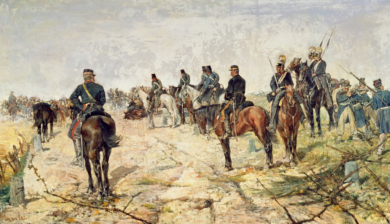 A harcvonalak, 1884 alkotó: Giovanni Fattori
