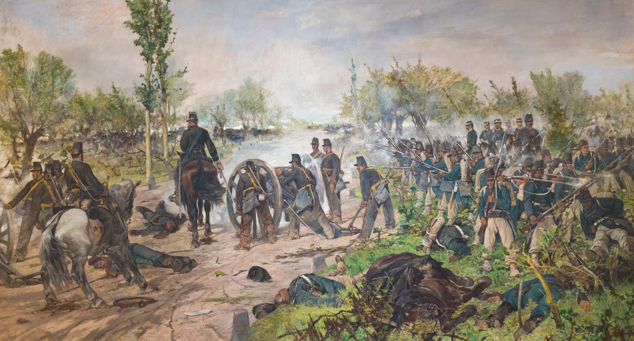 A custozai csata alkotó: Giovanni Fattori
