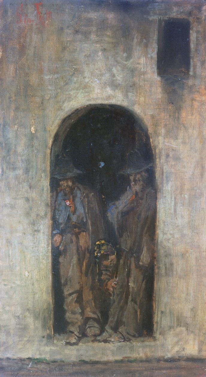 A faszénégetők vagy maremmai munkások alkotó: Giovanni Fattori