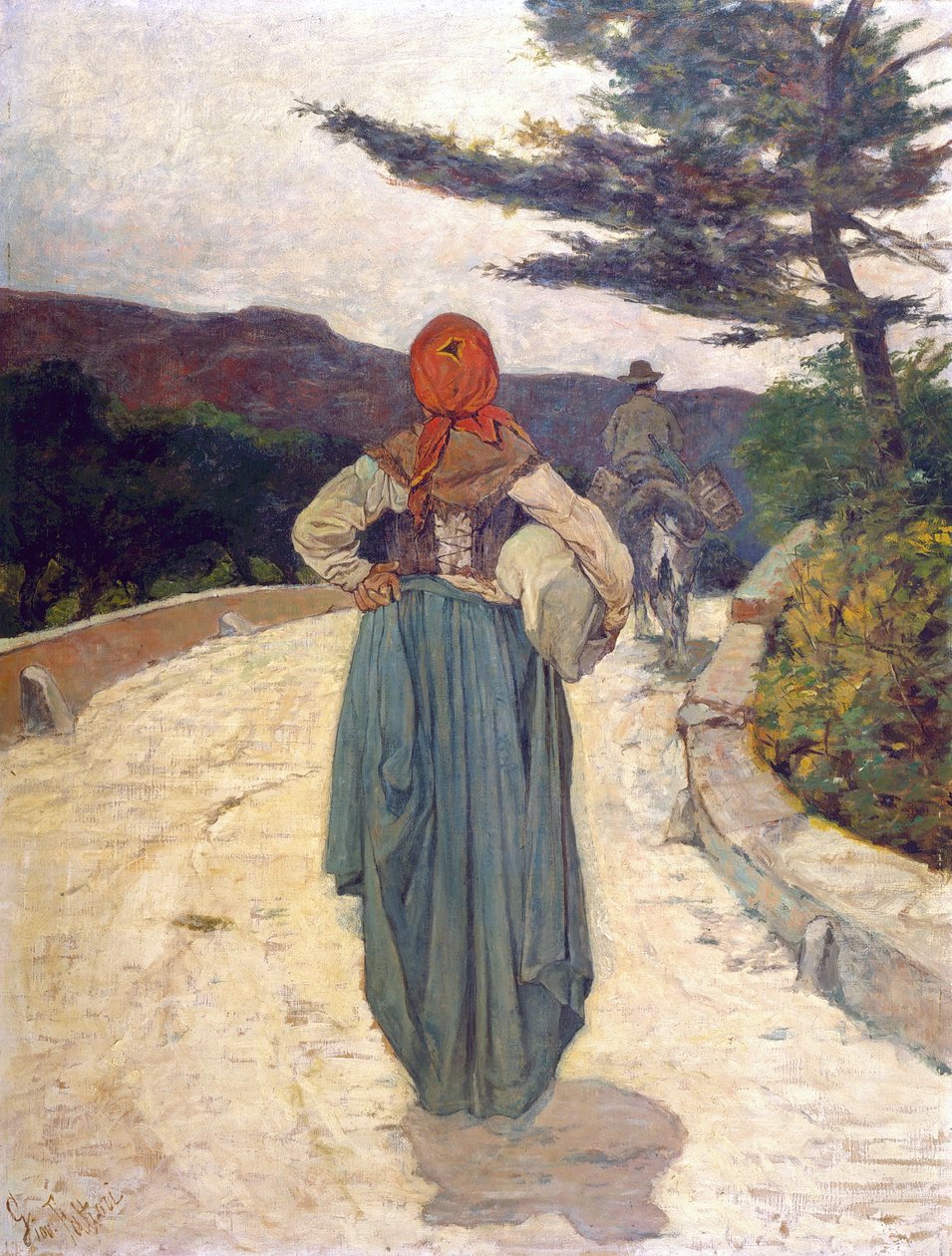 A fehér út, 1887 körül (olaj, vászon) alkotó: Giovanni Fattori