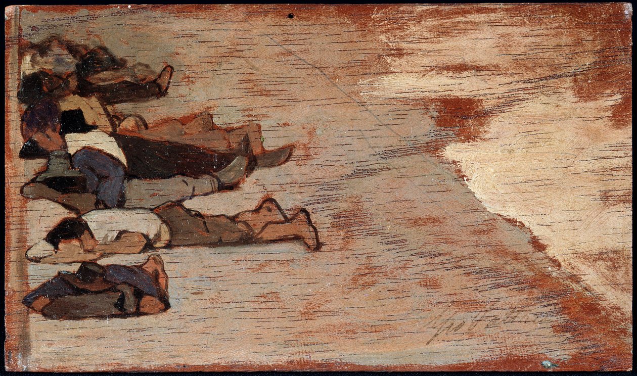 A munkások szundikálása - Festészet alkotó: Giovanni Fattori