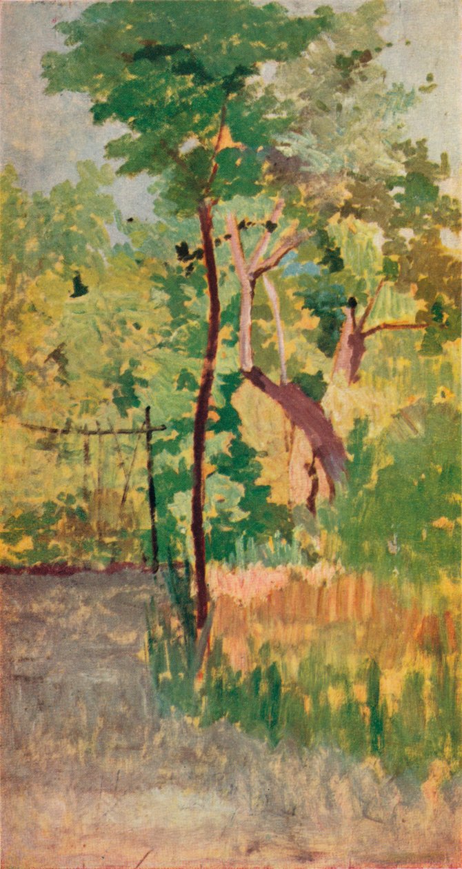 Fa és erdőút, XIX. század alkotó: Giovanni Fattori
