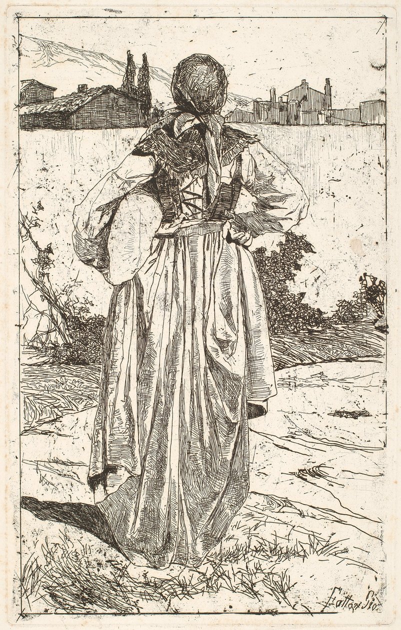 A gabbró nője (Donna al gabbro) alkotó: Giovanni Fattori