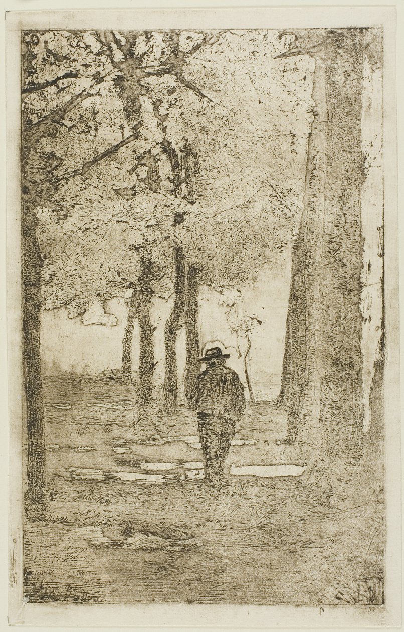 Fás séta figurával alkotó: Giovanni Fattori