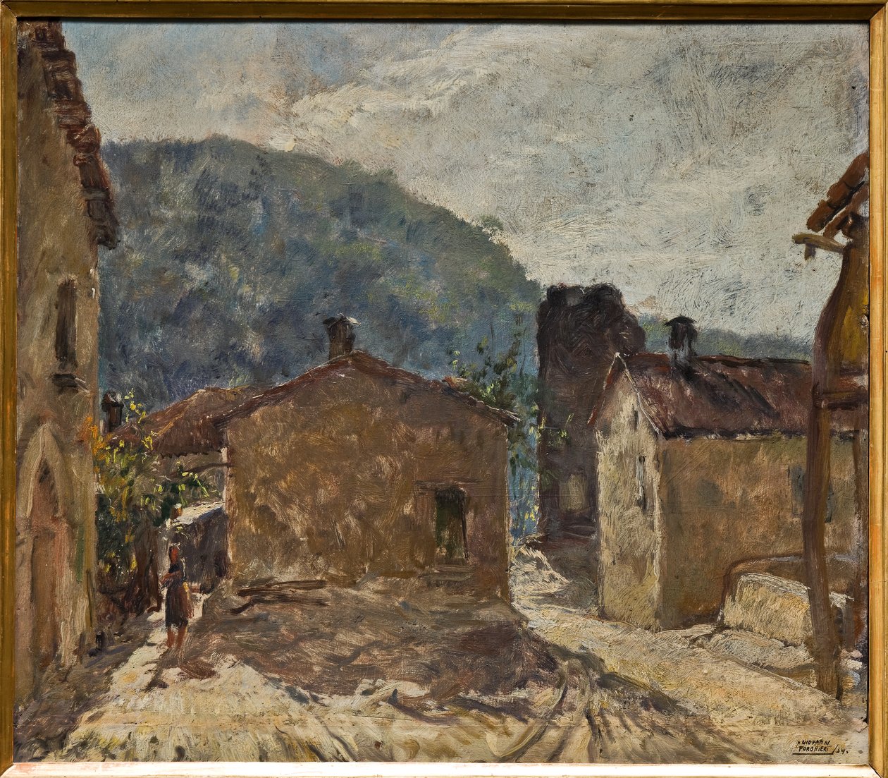 Reggel Rosolában (olaj, karton) alkotó: Giovanni Forghieri