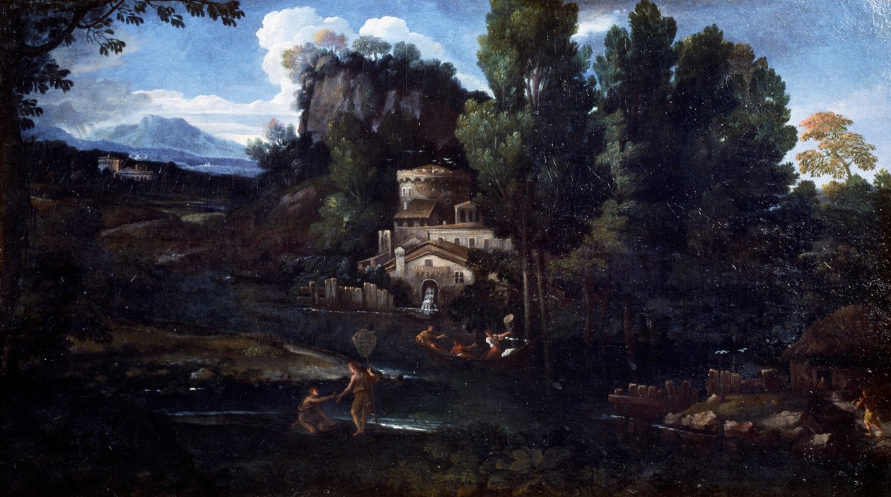 Falu (olaj, vászon) alkotó: Giovanni Francesco Grimaldi