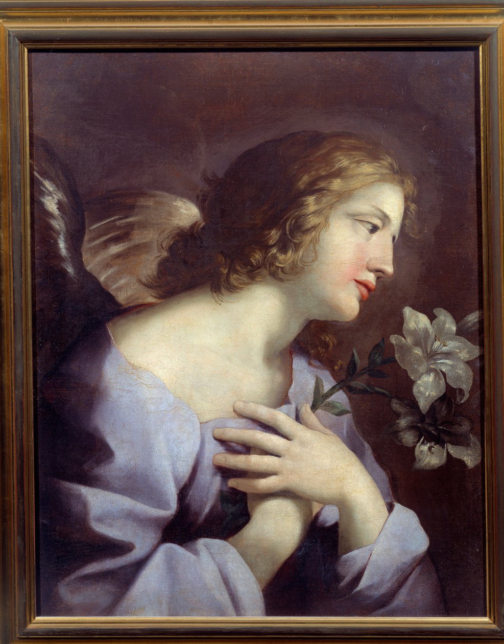 Angyali Angyali üdvözlet. Giovanni Romanelli (1610 - 1662) festménye Ec. Olaszország. alkotó: Giovanni Francesco Romanelli