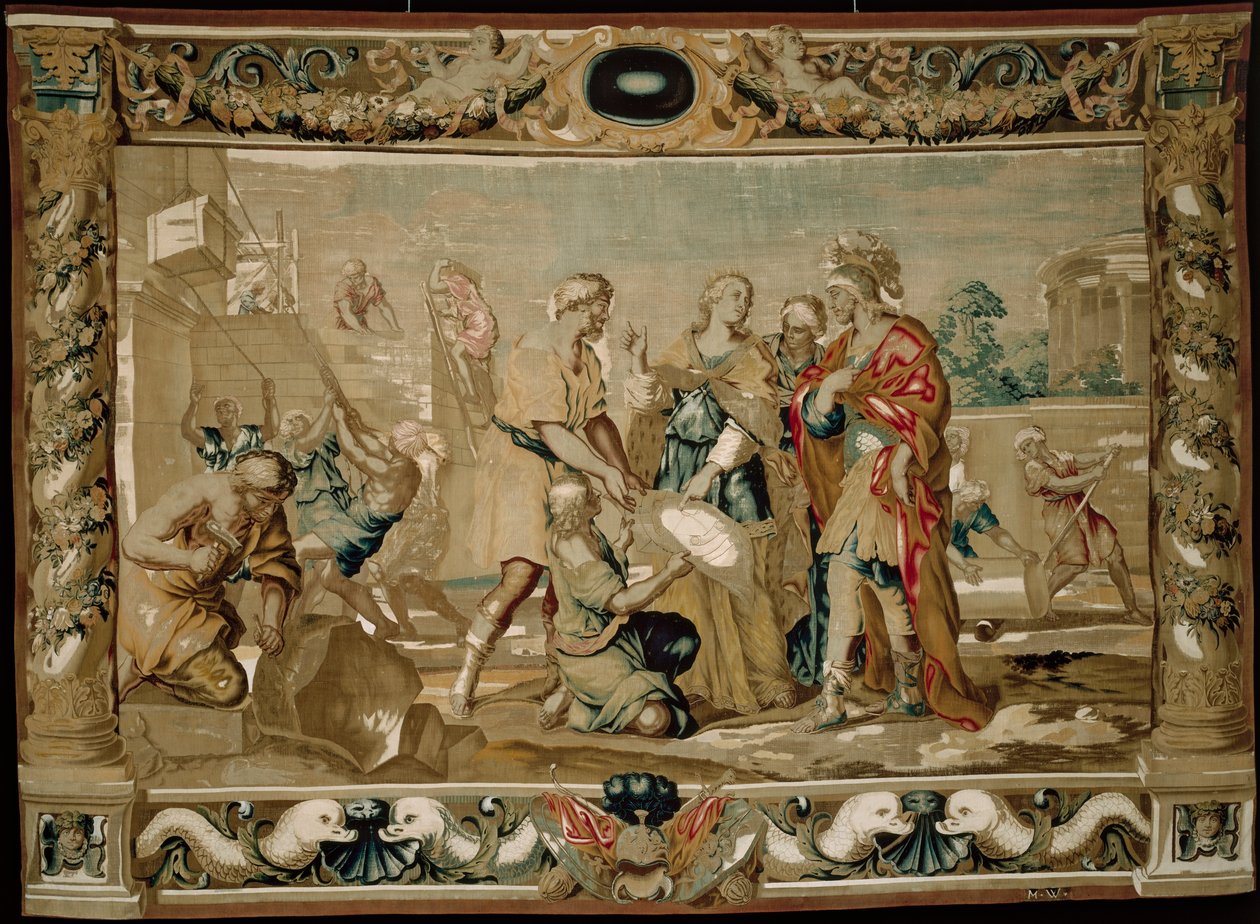 Dido megmutatja Aeneasnak Karthágó erődítményeinek terveit. alkotó: Giovanni Francesco (1610 62) Romanelli