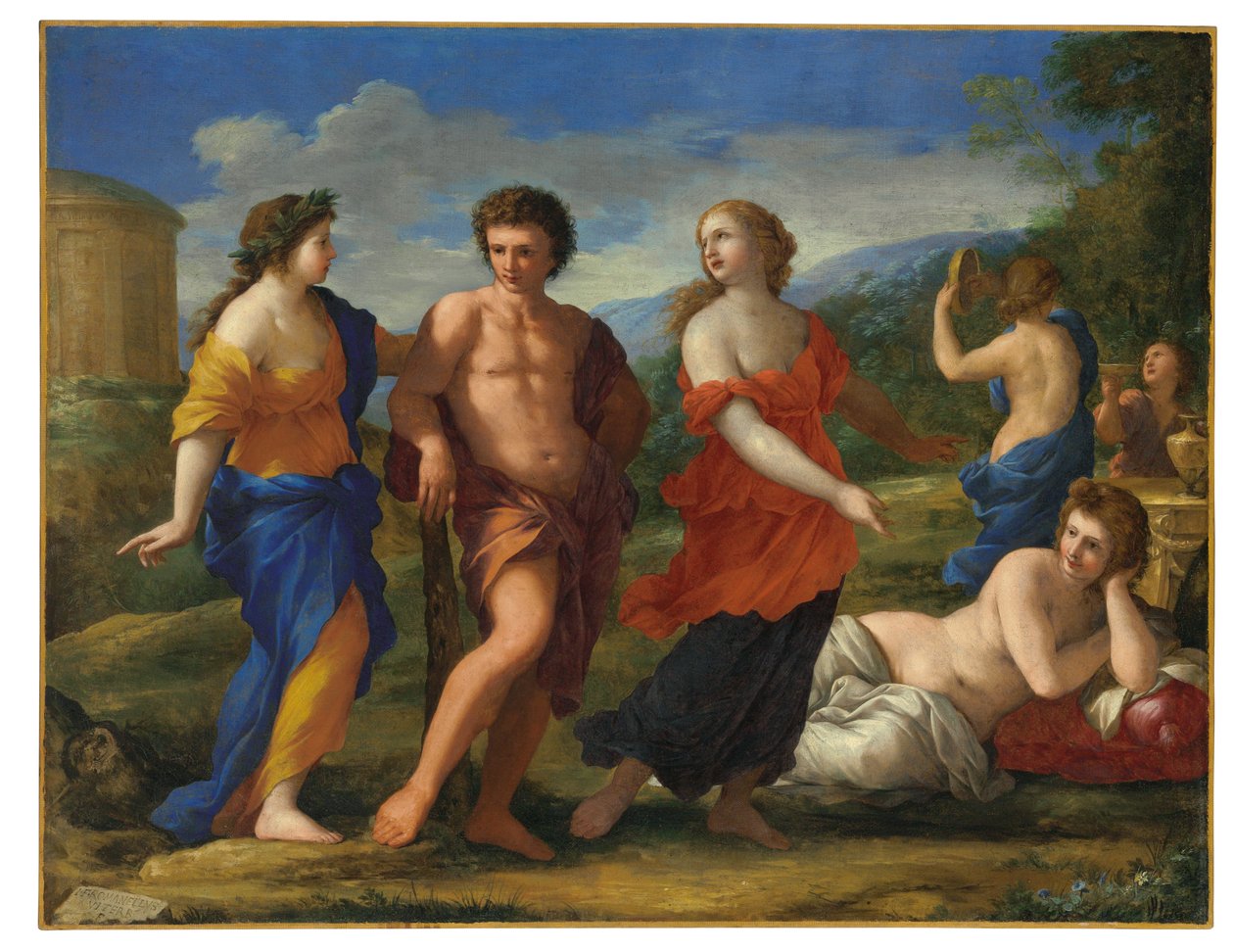 Herkules választása (olaj, vászon) alkotó: Giovanni Francesco Romanelli