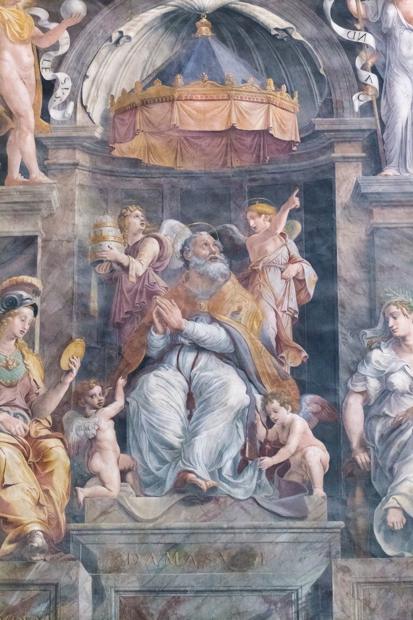 I. Damasus pápa, Konstantin szobája (freskó) alkotó: Giovanni Francesco (c.1488 1528) Penni
