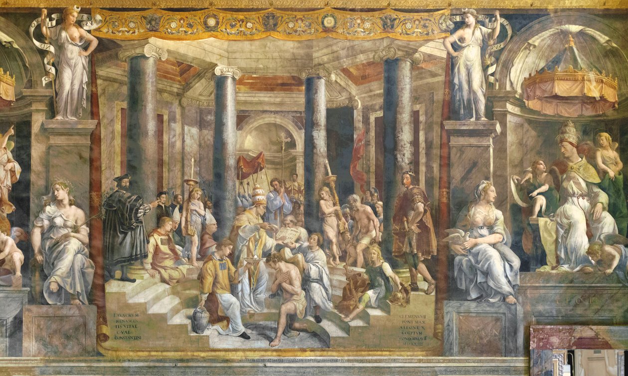 Konstantin megkeresztelkedése alkotó: Giovanni Francesco (c.1488 1528) Penni