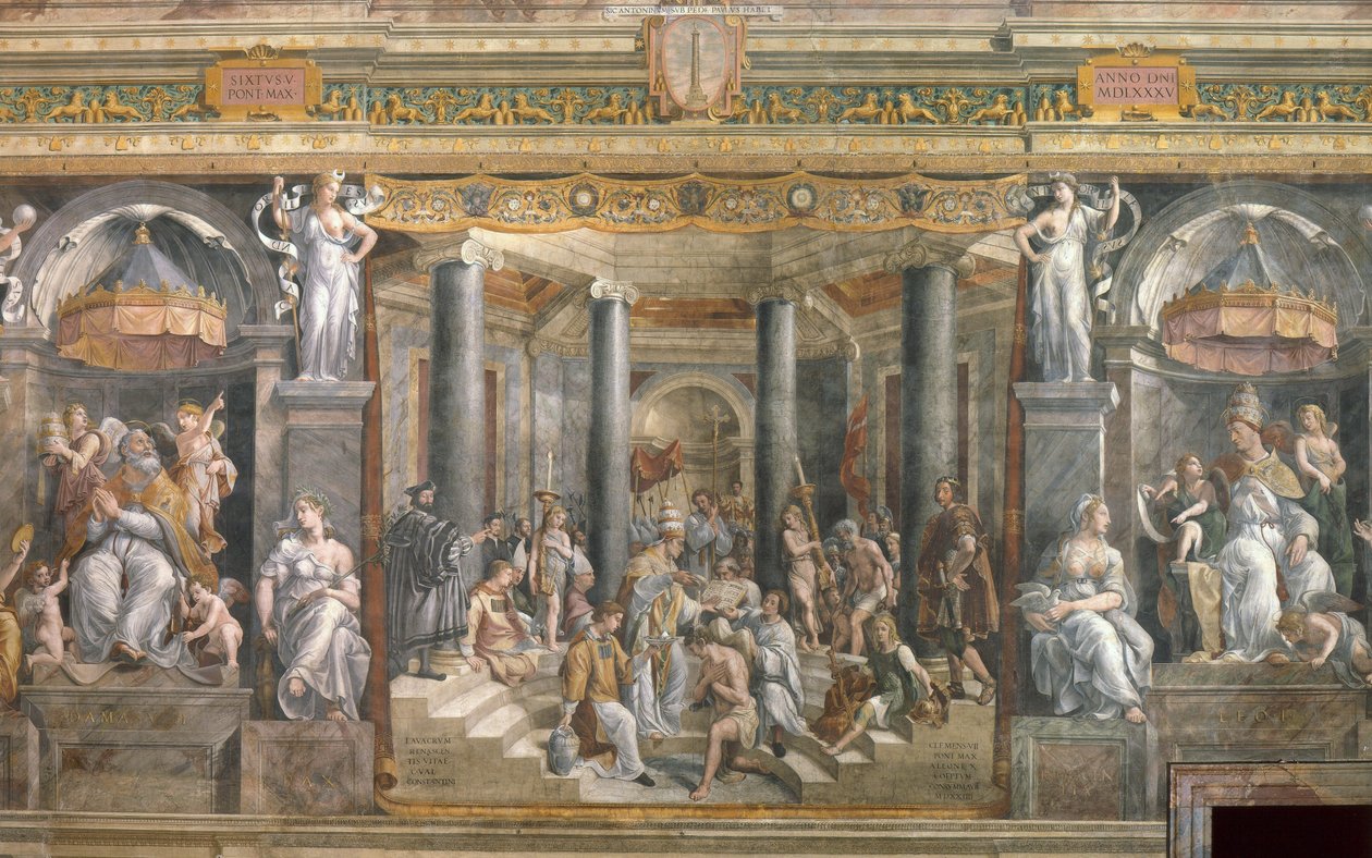 Konstantin megkeresztelkedése alkotó: Giovanni Francesco (c.1488 1528) Penni