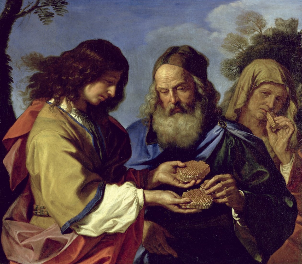 Sámson méhsejtet kínál szüleinek alkotó: Giovanni Francesco Barbieri
