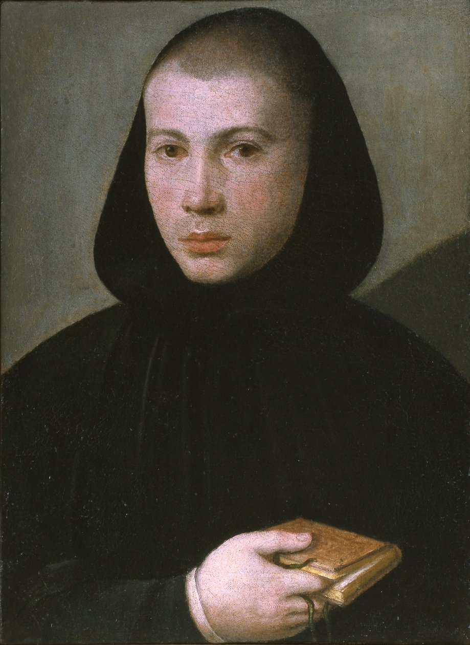 Egy fiatal bencés szerzetes portréja, 16. század első fele. alkotó: Giovanni Francesco Caroto