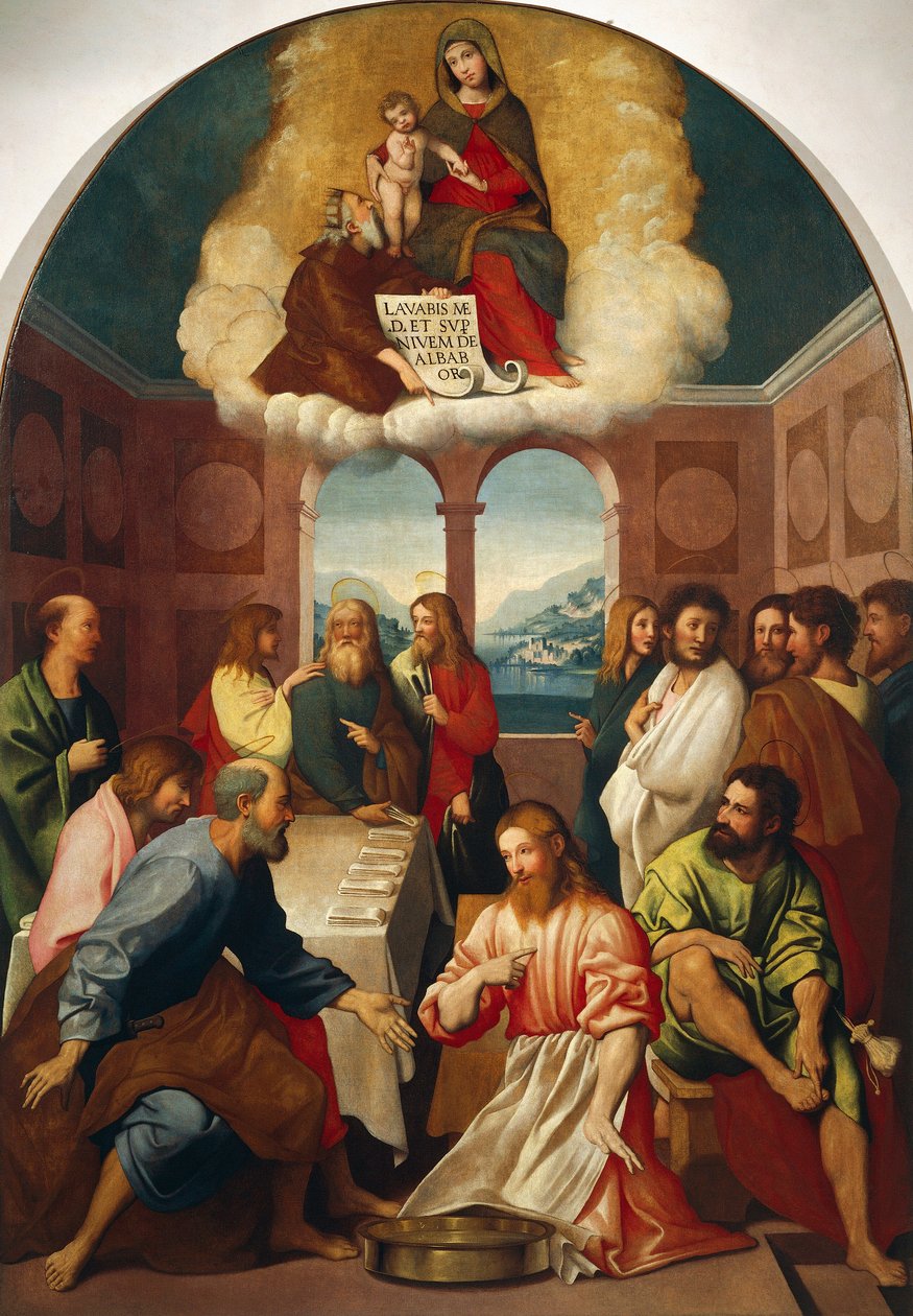 Lábmosás alkotó: Giovanni Francesco Caroto