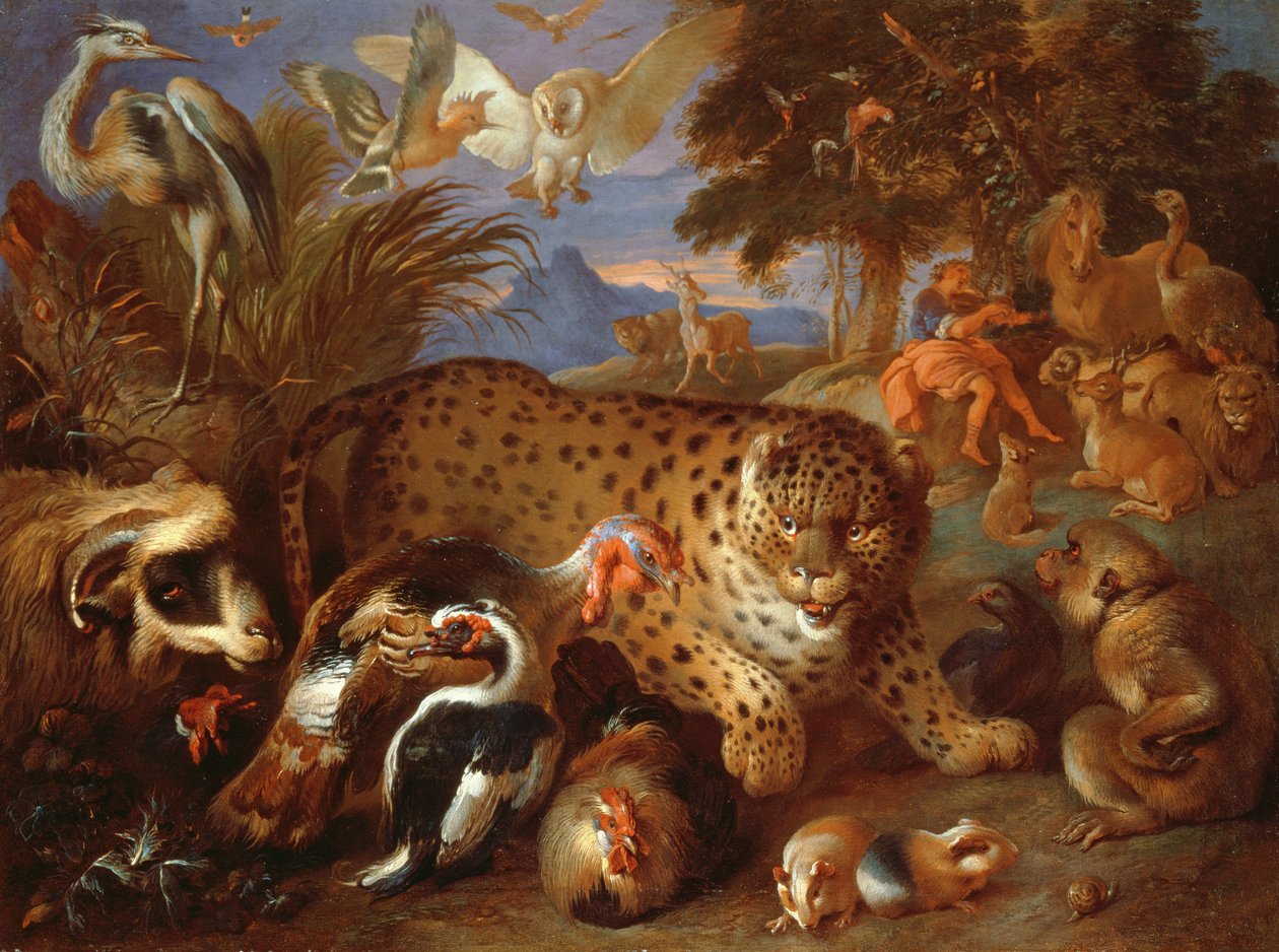 Orpheus elbűvöli az állatokat alkotó: Giovanni Francesco Castiglione