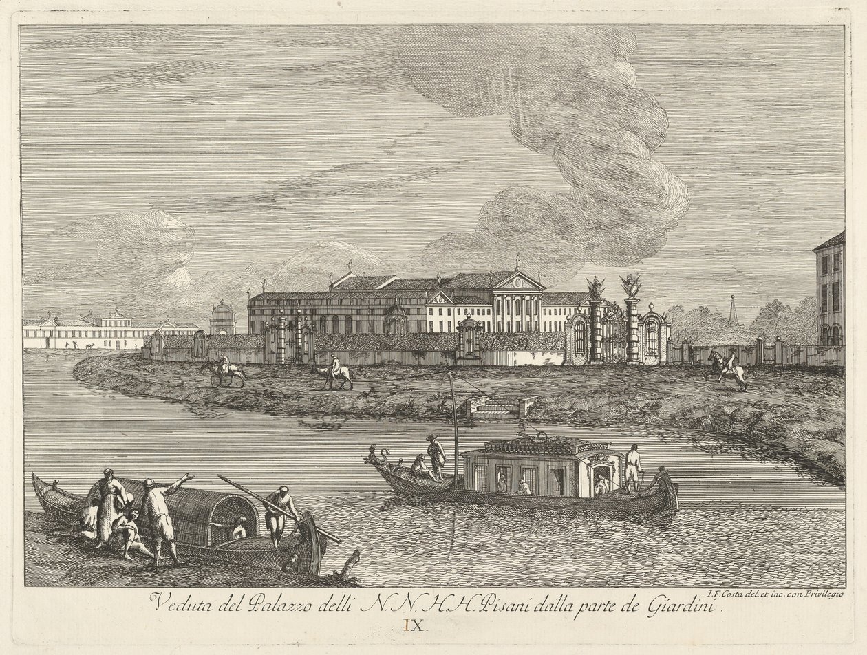 Kilátás a Villa Pisanira, 1730-72. alkotó: Giovanni Francesco Costa