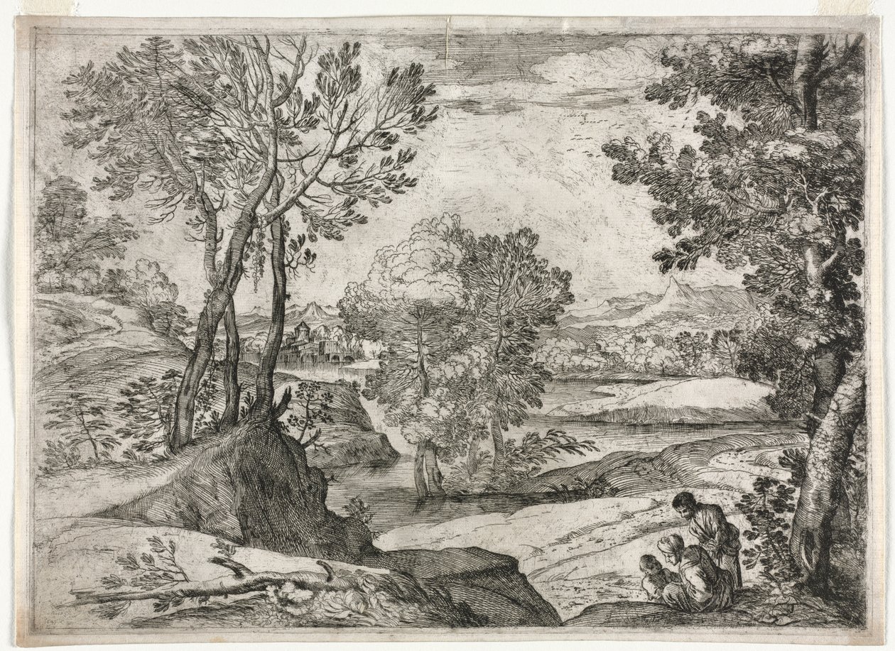 Táj egy családdal alkotó: Giovanni Francesco Grimaldi