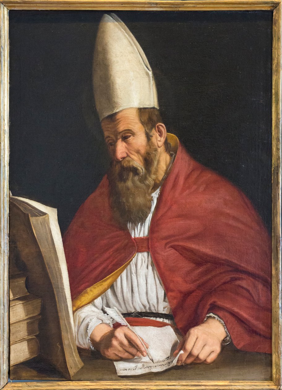 Szentté avatott püspök, valószínűleg Szent Ágoston alkotó: Giovanni Francesco Guerrieri