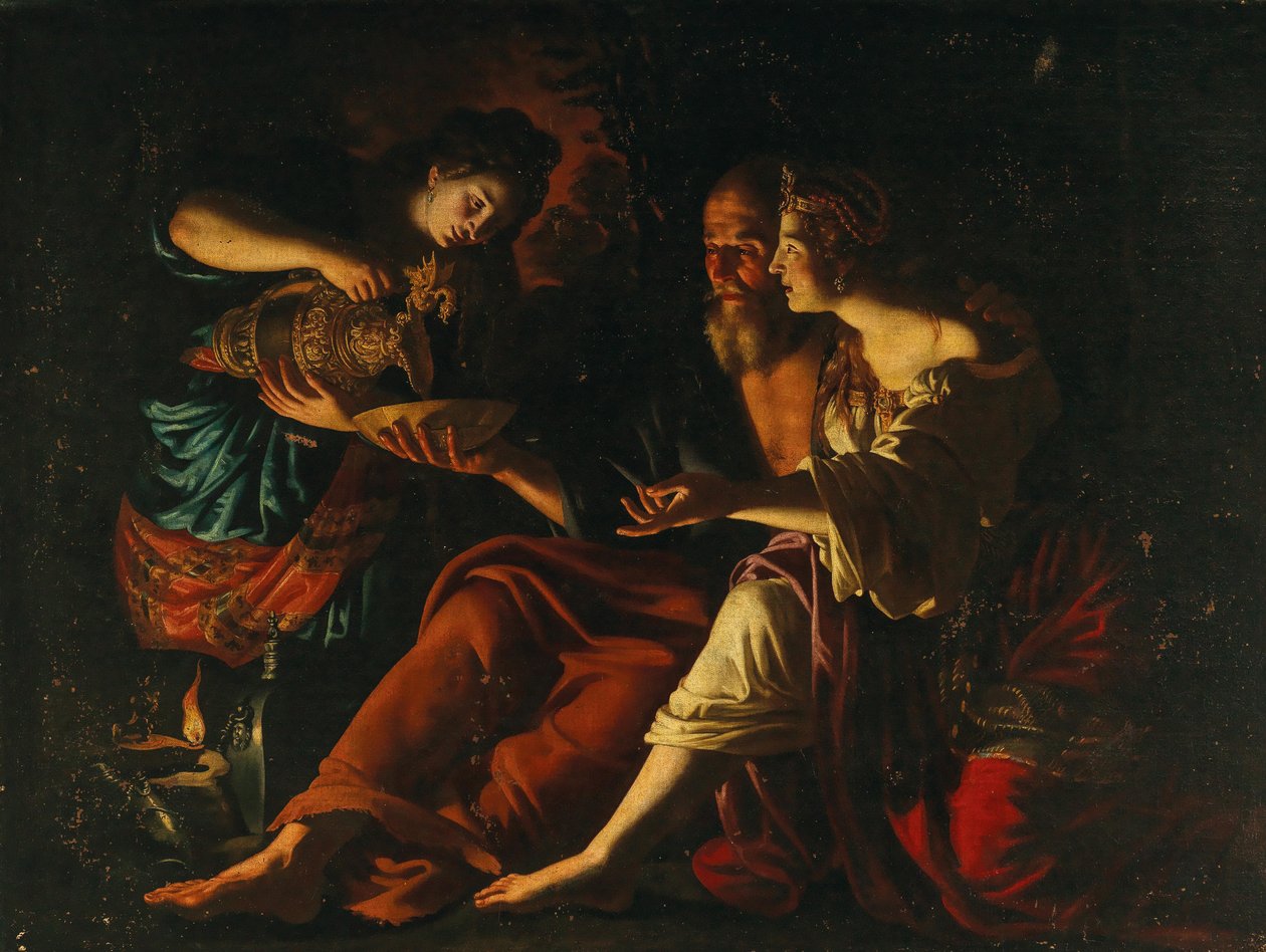 Lót és lányai. alkotó: Giovanni Francesco Guerrieri